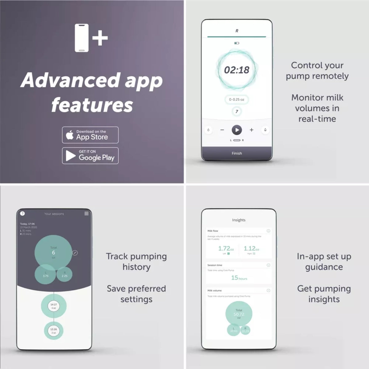 Bomba Extratora Dupla De Leite Elétrica Elvie Portátil