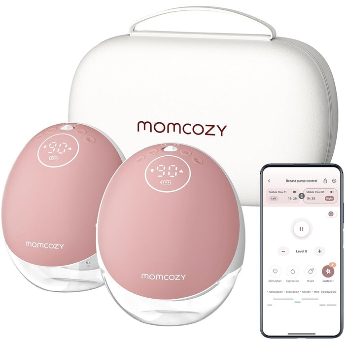 
    Bomba Extratora Dupla de Leite Elétrica Momcozy M9 Mobile Flow Hands Free Cozy Red - Momcozy Babytunes
  