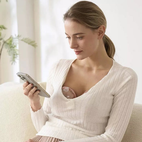 Bomba Extratora Dupla de Leite Elétrica Momcozy Air 1 Ultra-slim