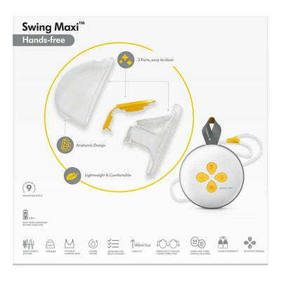 Bomba Extratora de Leite Elétrica Dupla Hands Free Medela Swing Maxi - Fácil de Limpar e Usar