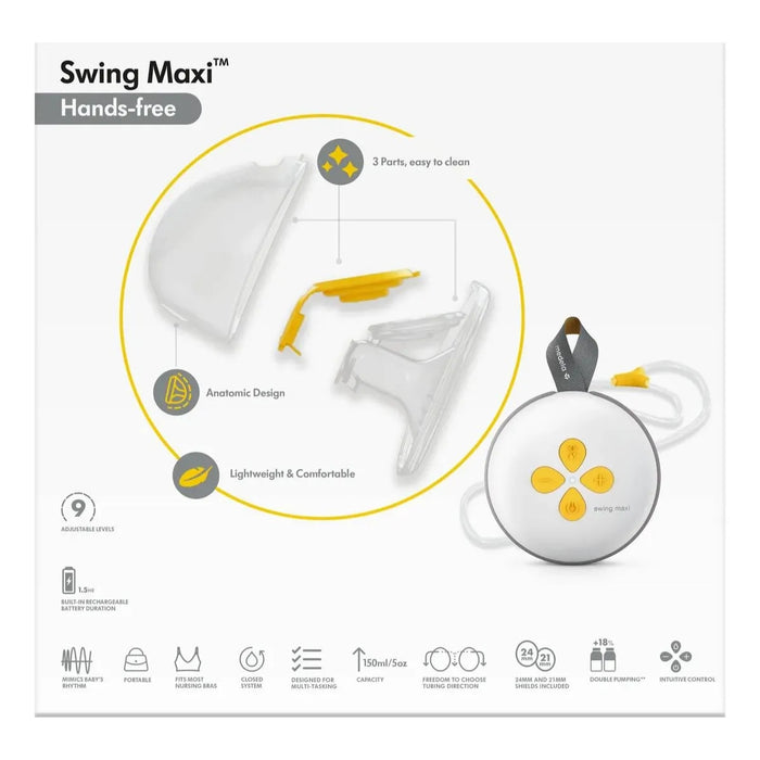 
    Bomba Extratora de Leite Elétrica Dupla Hands Free Medela Swing Maxi - Medela Babytunes
  