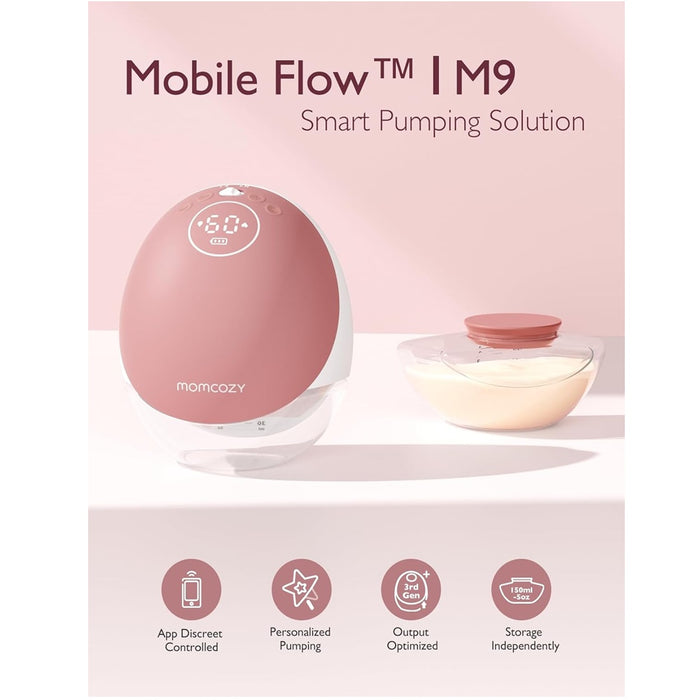
    Bomba Extratora de Leite Elétrica Momcozy M9 Mobile Flow Hands Free Cozy Red - Momcozy Babytunes
  