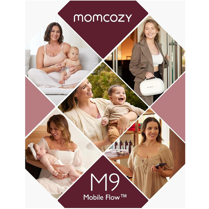 
    Bomba Extratora de Leite Elétrica Momcozy M9 Mobile Flow Hands Free Cozy Red - Momcozy Babytunes
  