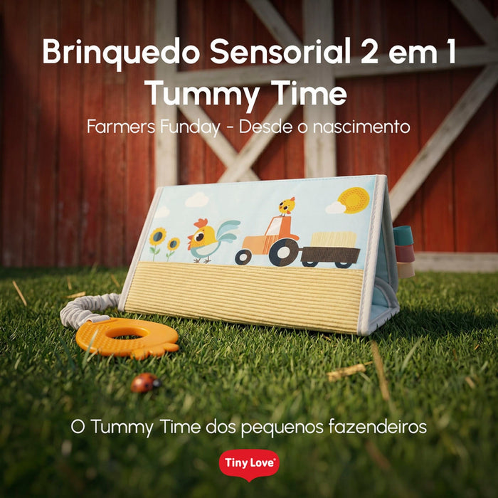 
    Brinquedo Sensorial 2 em 1 Tummy Time Tiny Love Farmers Fun Day
  