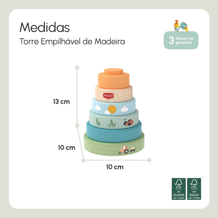 
    Brinquedo Torre Empilhável de Madeira Tiny Love Farmers Fun Day
  