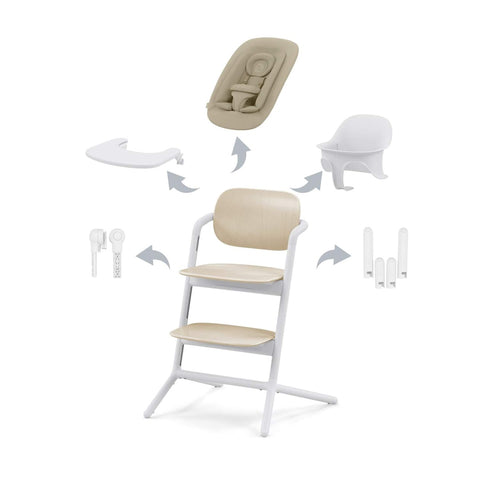 Cadeira de Alimentação Cybex Lemo 4 em 1 Sand White