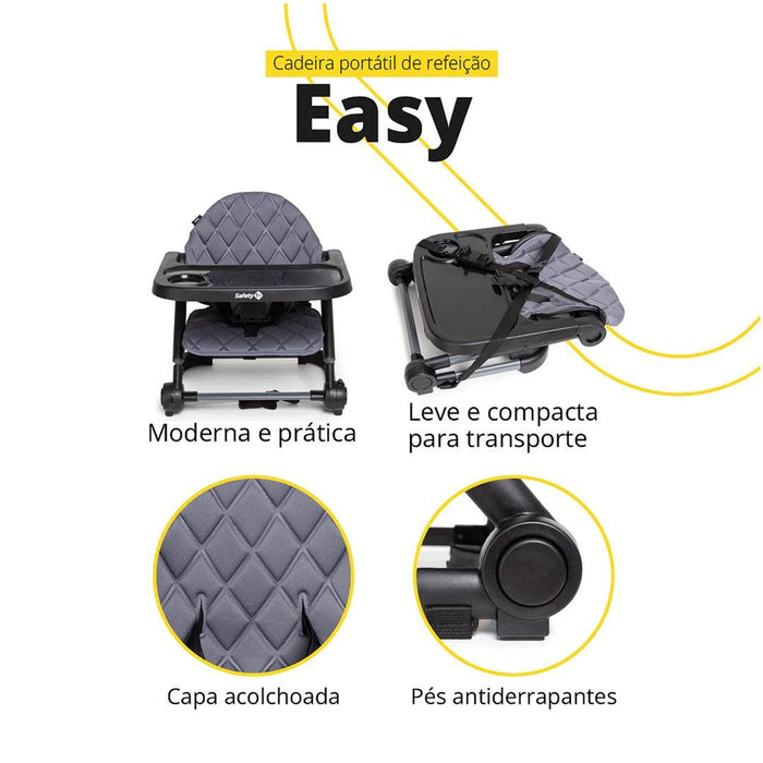 
    Cadeirinha De Alimentação Easy Safety 1st Black - Safety 1St Babytunes
  