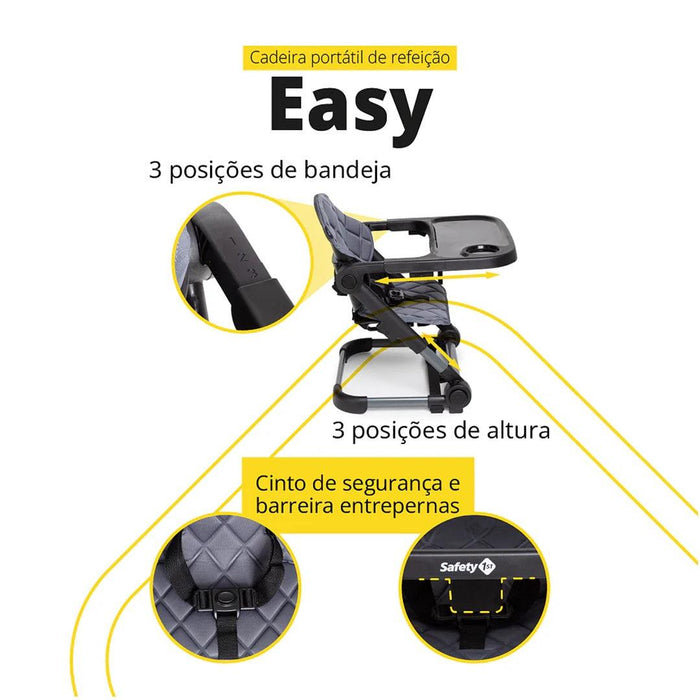 
    Cadeirinha De Alimentação Easy Safety 1st Black - Safety 1St Babytunes
  