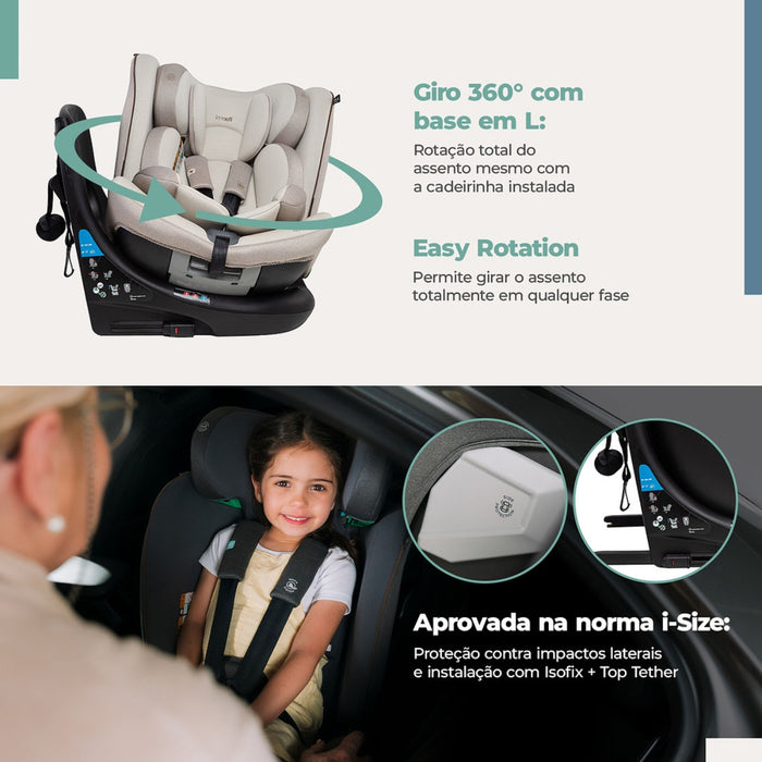 
    Cadeirinha De Bebê Para Carro Infanti Nonna 360° Bege Crepe
  