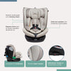 Cadeirinha De Bebê Para Carro Infanti Nonna 360° Bege Crepe