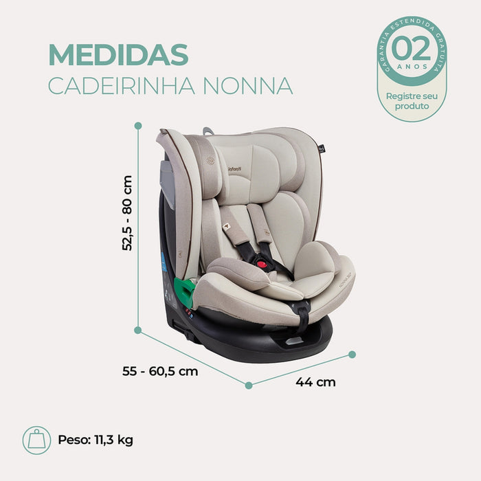
    Cadeirinha De Bebê Para Carro Infanti Nonna 360° Bege Crepe
  