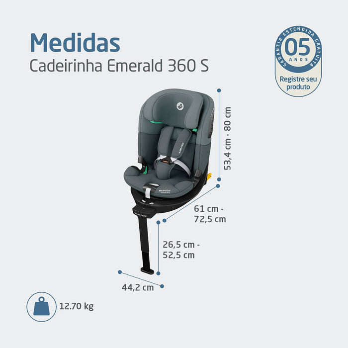 
    Cadeirinha De Bebê Para Carro Maxi-Cosi Emerald 360 S Tonal Graphite
  