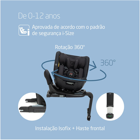 Cadeirinha De Bebê Para Carro Maxi-Cosi Spinel 360° Plus Authentic Black