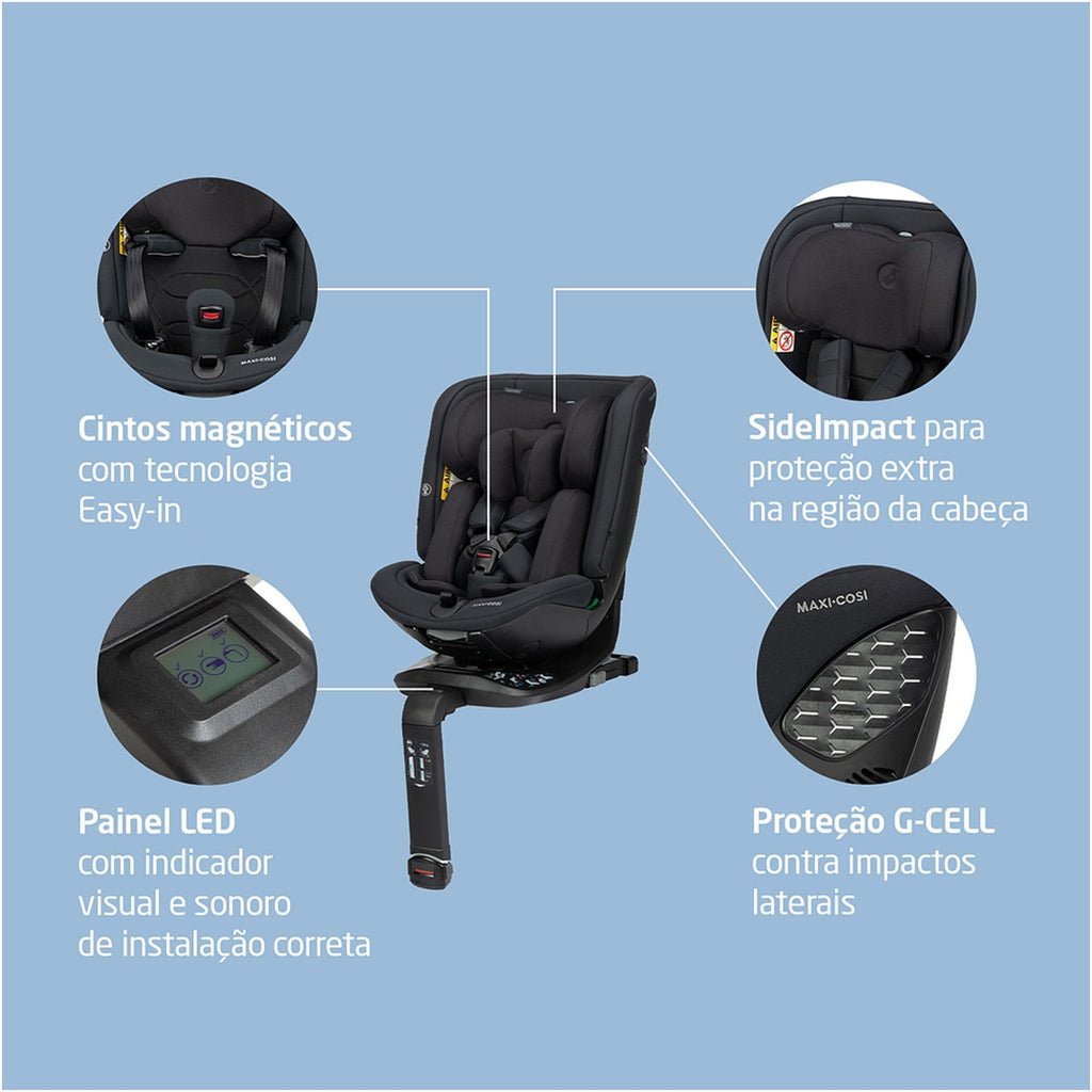 cadeirinha carro maxi cosi Cadeirinha De Bebê Para Carro Maxi-Cosi Spinel 360° Plus Authentic Bla – Babytunes