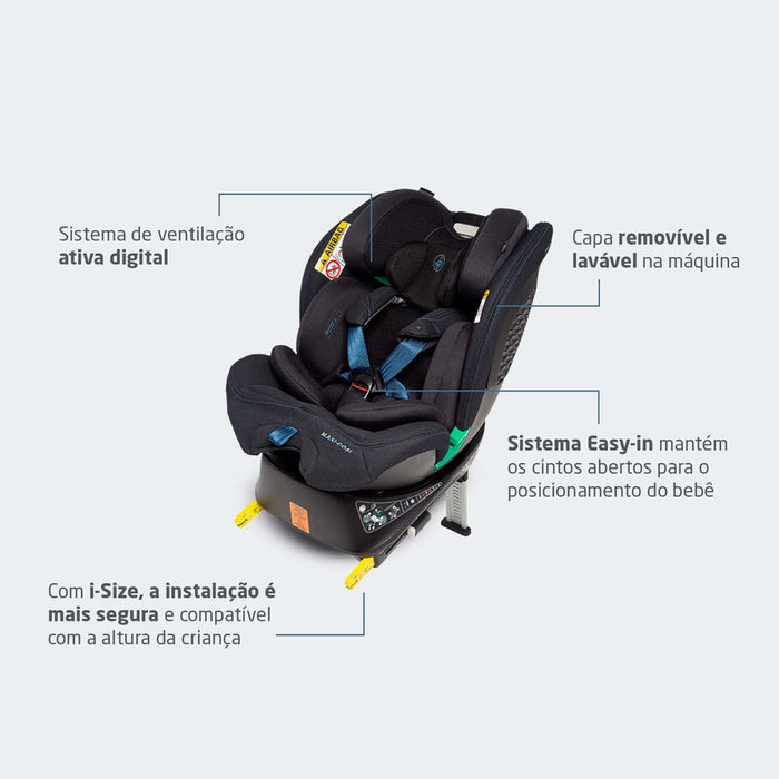 
    Cadeirinha De Bebê Para Carro Maxi-Cosi Spinel 360° Smart Authentic Black Tech
  