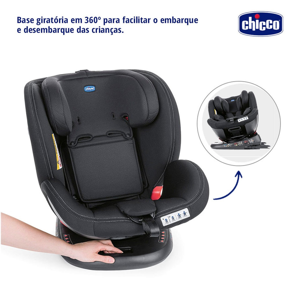 Cadeirinha De Bebê Para Carro Chicco Seat4Fix 360° Preta