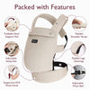 Canguru Ergonômico Momcozy 3-20Kg Khaki - Momcozy Babytunes