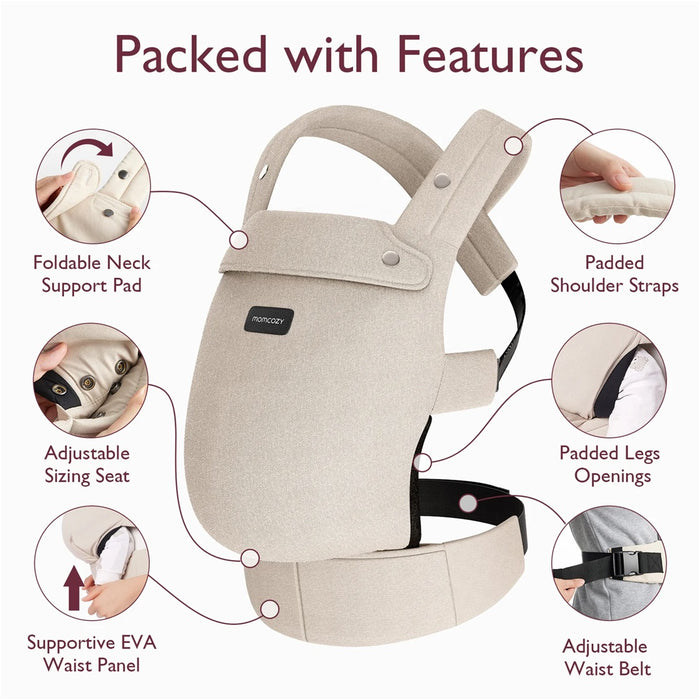 
    Canguru Ergonômico Momcozy 3-20Kg Khaki - Momcozy Babytunes
  