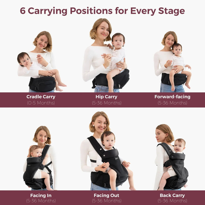 
    Canguru Ergonômico 2 em 1 com Hip Seat Momcozy Move2Fit
  