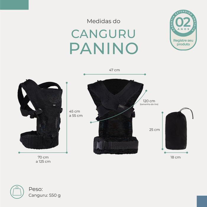 
    Canguru Infanti Panino Preto Joy
  