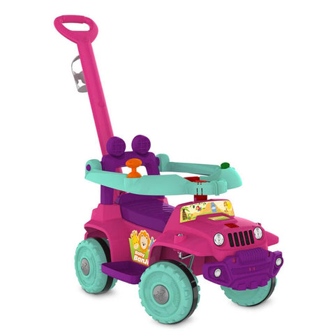 Carrinho Baby Banjipe Bandeirante Passeio e Andador Rosa - Bandeirante Babytunes