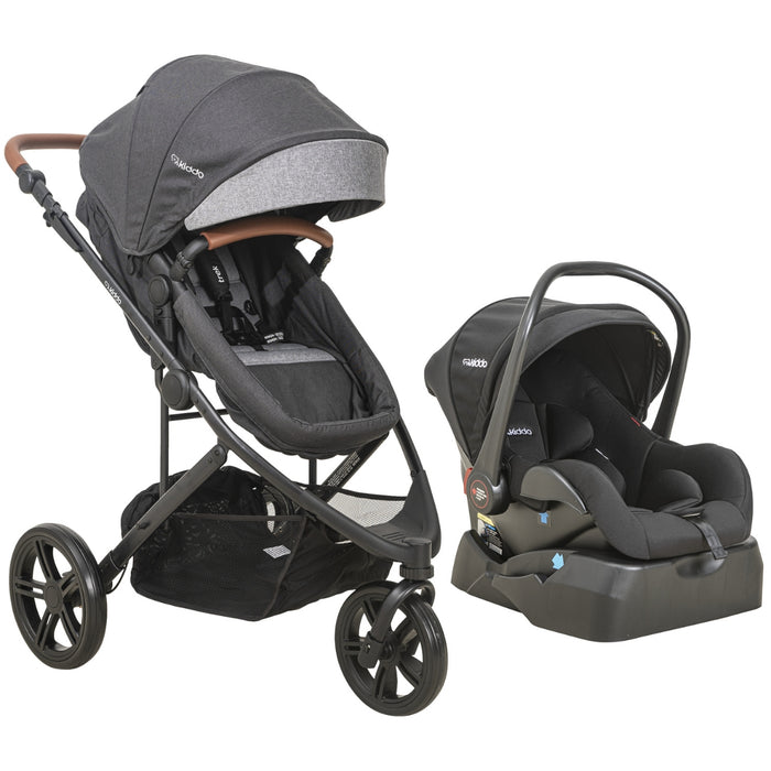 Carrinho + Bebê Conforto Travel System Trek Melange Graphite Kiddo