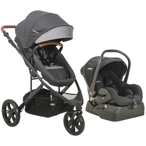 Carrinho + Bebê Conforto Travel System Trek Melange Graphite Kiddo