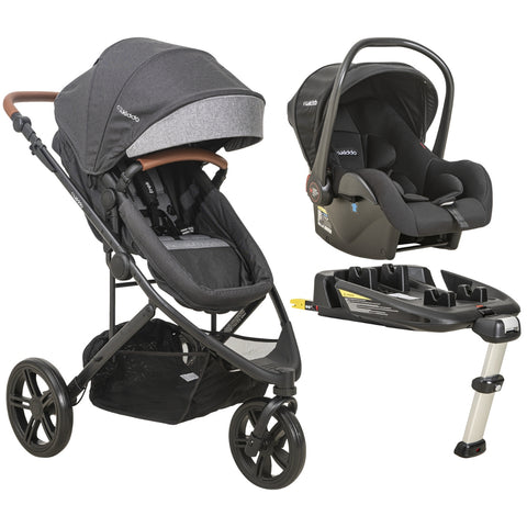 Carrinho + Bebê Conforto Travel System Trek Melange Graphite Kiddo