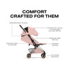 Carrinho De Bebê Cybex Coya Lux Style Collection Rose Gold / Peach Pink