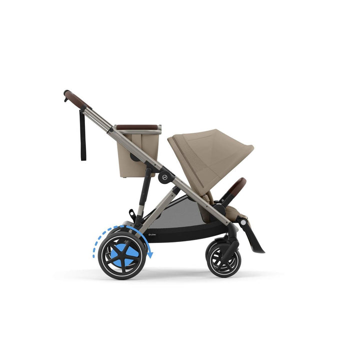 Carrinho De Bebê Cybex E-Gazelle S Almond Beige (Taupe Frame)