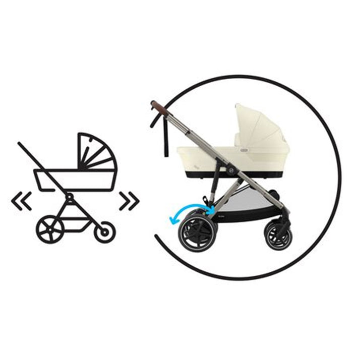 
    Carrinho De Bebê Cybex E-Gazelle S Almond Beige (Taupe Frame) - Cybex Babytunes
  