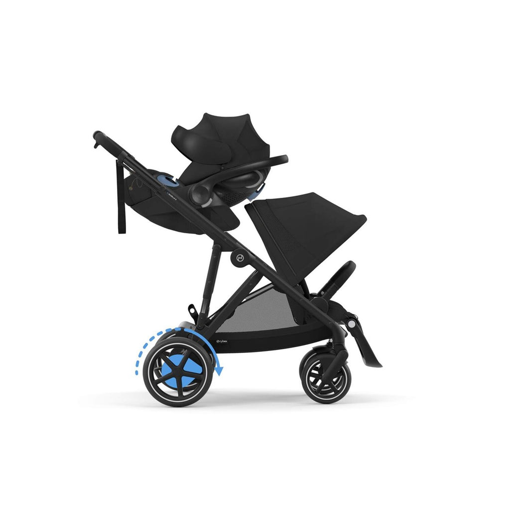 cybex carrinhos Carrinho De Bebê Cybex E-Gazelle S Moon Black (Black Frame) – Babytunes