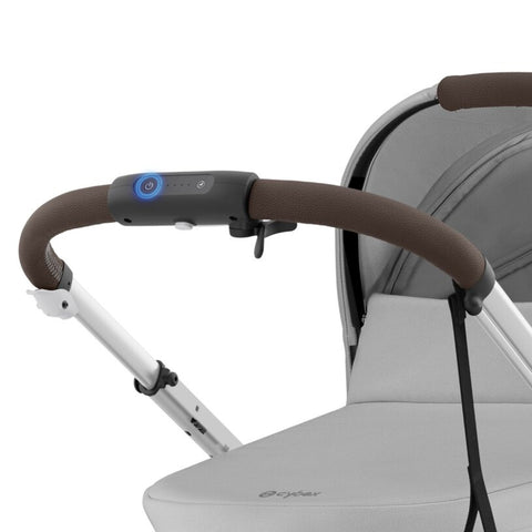 Carrinho De Bebê Cybex E-Gazelle S Stone Grey (Silver Frame)
