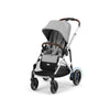 Carrinho De Bebê Cybex E-Gazelle S Stone Grey (Silver Frame)