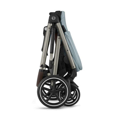 Carrinho De Bebê Cybex Gazelle S Sky Blue (Taupe Frame) - Dobra Compacta