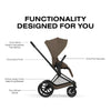 Carrinho De Bebê Cybex Priam Comfort Collection Matte Black / Coconut Brown