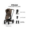 Carrinho De Bebê Cybex Priam Comfort Collection Matte Black / Coconut Brown