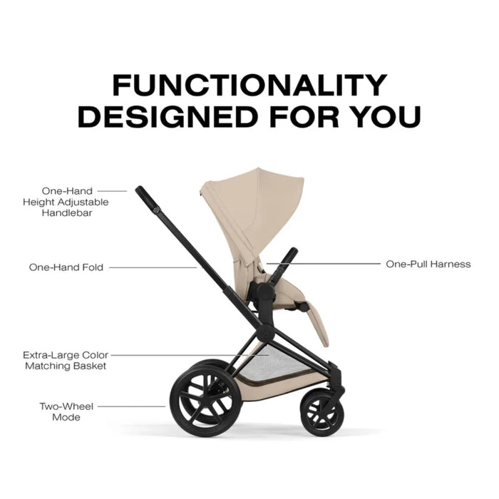 
    Carrinho De Bebê Cybex Priam Comfort Collection Matte Black / Cozy Beige
  