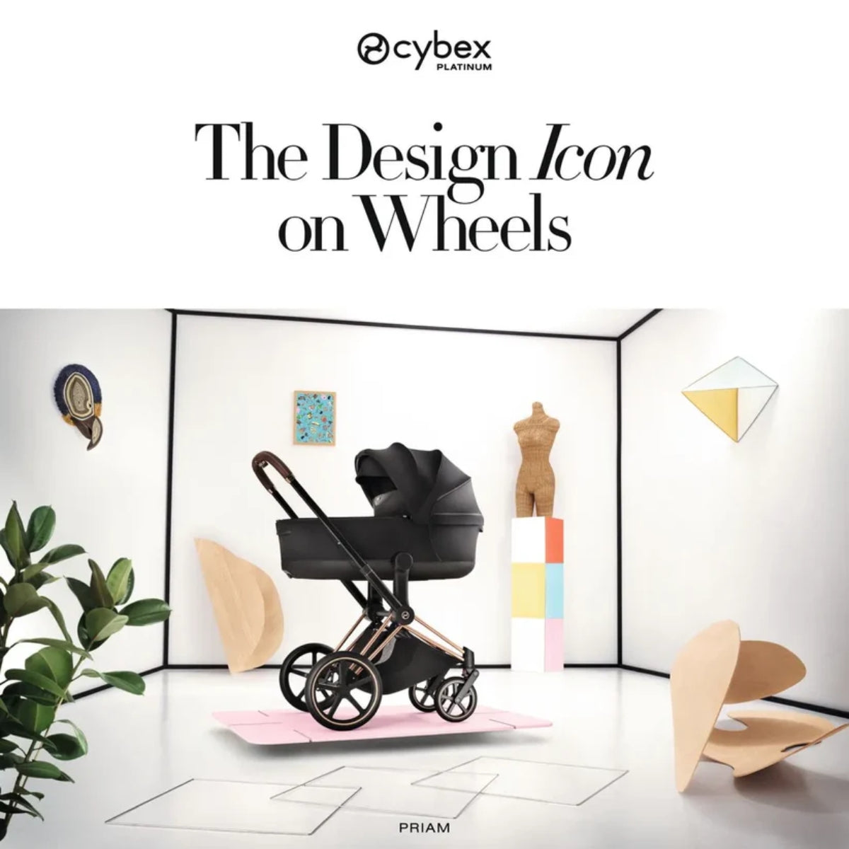 Carrinho De Bebê Cybex Priam Comfort Collection Rose Gold / Sepia