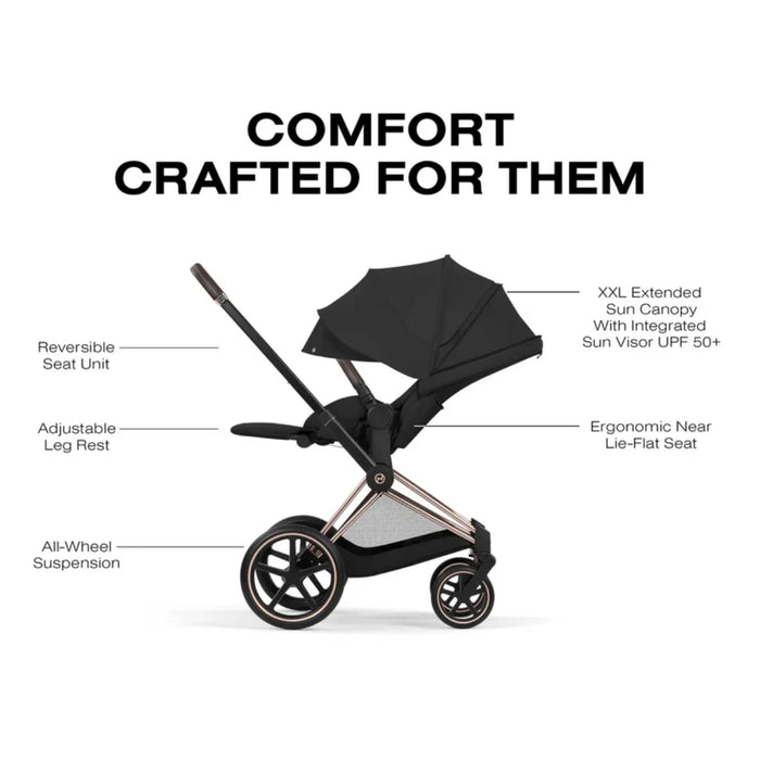 
    Carrinho De Bebê Cybex Priam Comfort Collection Rose Gold / Sepia Black
  