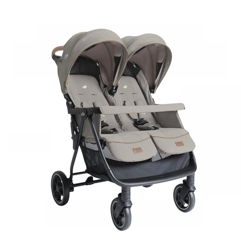 Carrinho De Bebê Duplo Para Gêmeos Joie Estella Cinza Maple