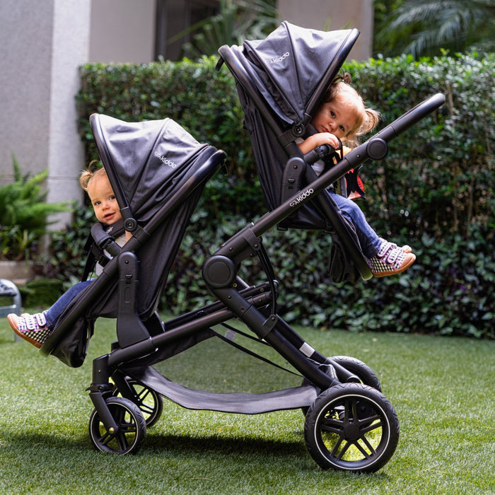 
    Carrinho De Bebê Para Gêmeos Kiddo Pair Melange Grafite - Kiddo Babytunes
  