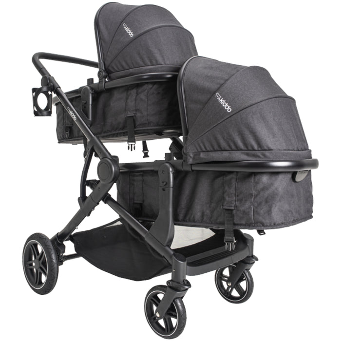 
    Carrinho De Bebê Para Gêmeos Kiddo Pair Melange Grafite - Kiddo Babytunes
  