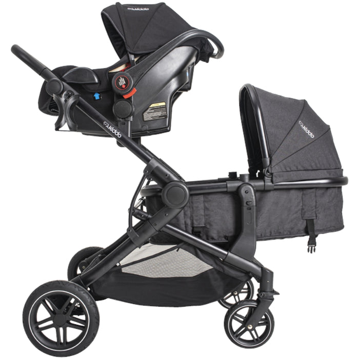 
    Carrinho De Bebê Para Gêmeos Kiddo Pair Melange Grafite - Kiddo Babytunes
  