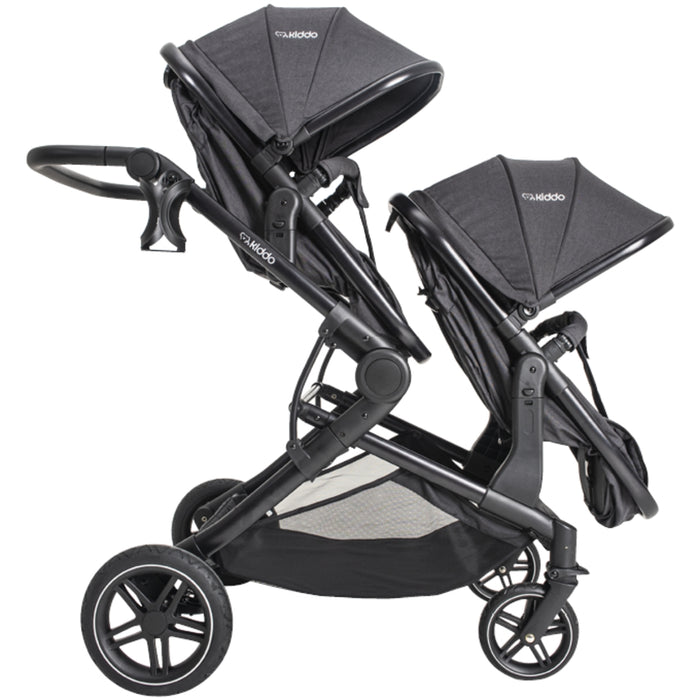 
    Carrinho De Bebê Para Gêmeos Kiddo Pair Melange Grafite - Kiddo Babytunes
  