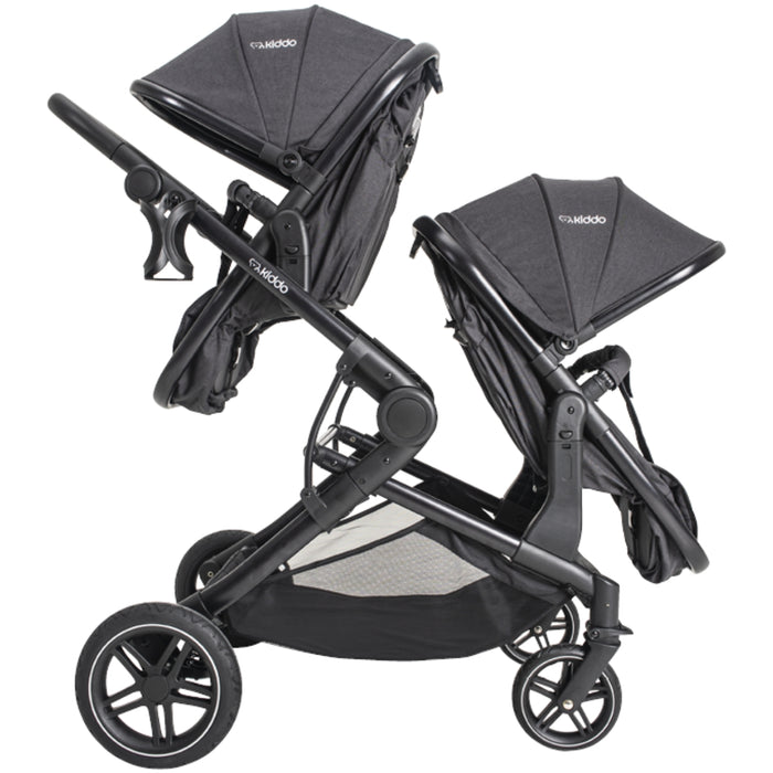
    Carrinho De Bebê Para Gêmeos Kiddo Pair Melange Grafite - Kiddo Babytunes
  