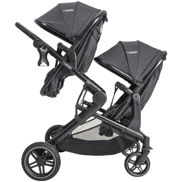 
    Carrinho De Bebê Para Gêmeos Kiddo Pair Melange Grafite - Kiddo Babytunes
  