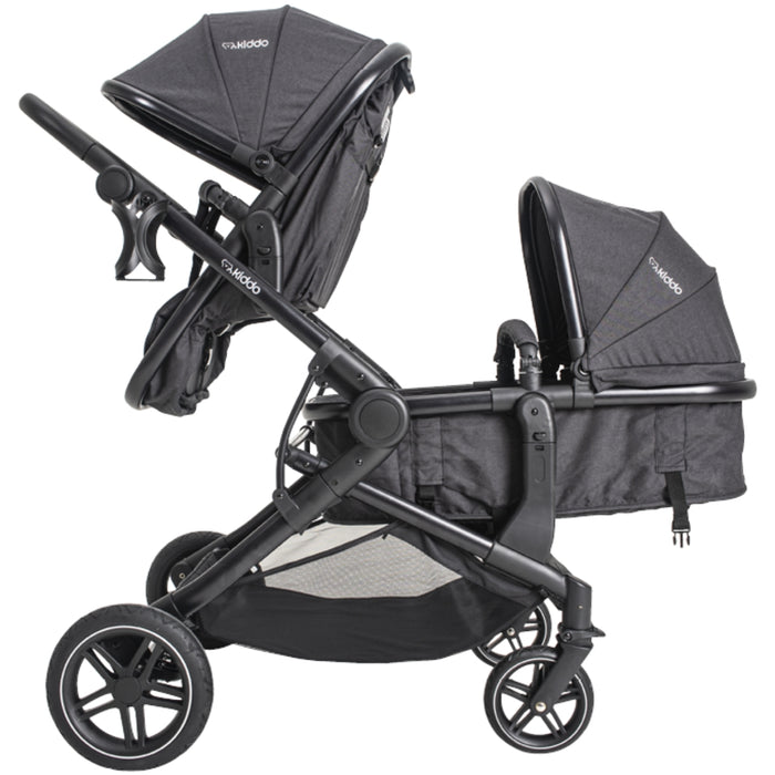 
    Carrinho De Bebê Para Gêmeos Kiddo Pair Melange Grafite - Kiddo Babytunes
  