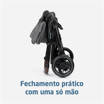 Carrinho Travel System Maxi-Cosi Anna³ Trio Select Grey - Feche Com Uma Só Mão