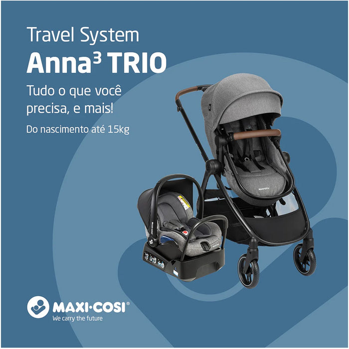 
    Carrinho Travel System Maxi-Cosi Anna³ Trio Select Grey - Maxi-Cosi Babytunes
  